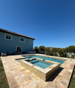 Travertine and Marble Deck Renovation in Hollywood, FL